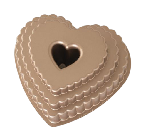 Nordic Ware 89937 Tiered Heart Bundt Pan