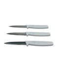 KWPARING325SPK Cresco Resco KNIFE PARING 3.25" SMOOTH 3PK, WHITE HANDLE-Enhanced Smallwares
