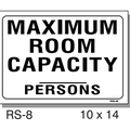 RS-8 T&J Sign Maximum Room Capacity Sign-T&J SIGNS, INC.