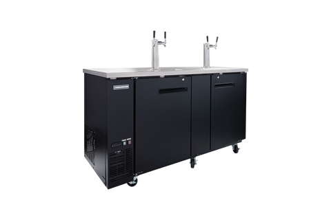 Enhanced Refrigeration EDD-3-HC Enhanced Draft Beer Dispenser Refrigerator, 2-Towers, Black Exterior