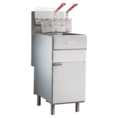 Enhanced Gas Equipment EGF-90-N Enhanced 35-40 lb Natural Gas Deep Fryer, 90,000 BTU
