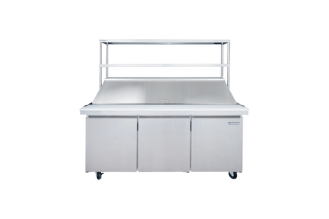Enhanced Refrigeration ESPM-72-30-HC Enhanced 72" Mega Top Refrigerated Sandwich/Salad Prep Table