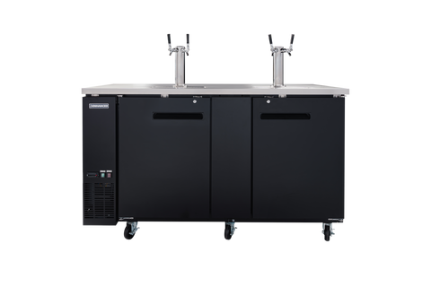 Enhanced Refrigeration EDD-3-HC Enhanced Draft Beer Dispenser Refrigerator, 2-Towers, Black Exterior