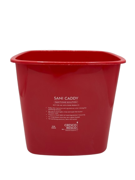 ECB-6R Cresco Resco Cleaning Pail, 6qt, Red