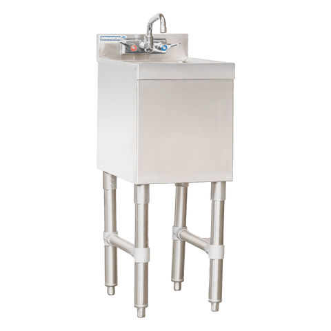 Enhanced SS & Equipment E-UHS-1812 Enhanced Underbar Hand Sink with 3" Backsplash