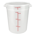 ERC8T Cresco Resco Round Food Container 8 qt, Translucent-Enhanced Smallwares