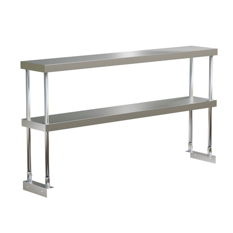E-OSDA-1260 OSD-1260 Enhanced Double over shelf, adjustable, 12"x60\" Stainless Steel-Enhanced Stainless Steel