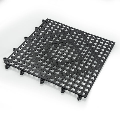 Cresco Resco BM1212BK 12"x12" Interlocking Bar Mat, Black