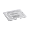 EFPL60NC Cresco Resco 1/6 Size Polycarbonate Lid w/Spoon Notch, Clear-Enhanced Smallwares