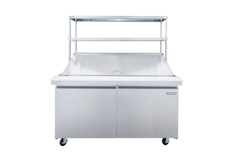 Enhanced SS & Equipment E-DOS-1661 Double Tier Stainless Steel Overshelf 16" x 60-1/4" x 32"H