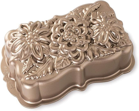 91348 Nordic Ware Wildflower Loaf Pan, toffee