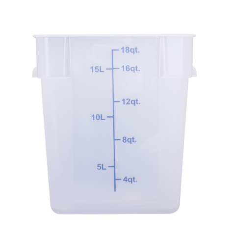 Cresco Resco Smallwares ESC18T 18 Qt. Square Translucent Food Storage Container