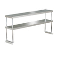 E-OSDA-1472 OSD-1472 Enhanced Double over shelf, adjustable, 14"x72\" Stainless Steel-Enhanced Stainless Steel