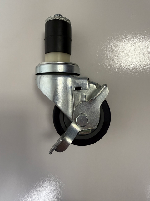 Enhanced SS & Equipment E-PPPUPESC-3SB 3" Swivel Caster with Brake and Plastic Expanding Stem