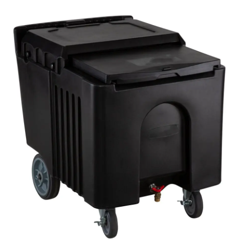 Cresco Resco Smallwares EMIB-125 Mobile Ice Bin, 125 lbs., Insulated, Black