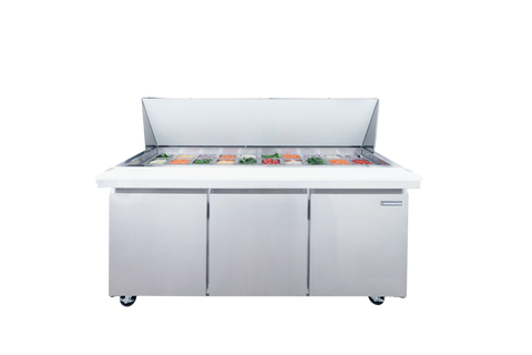 Enhanced Refrigeration ESPM-72-30-HC Enhanced 72" Mega Top Refrigerated Sandwich/Salad Prep Table