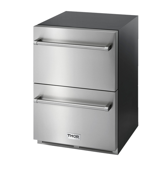 TRF24U Thor 24 Inch Indoor Outdoor Refrigerator Drawer in Stainless Steel-Thor Kitchen
