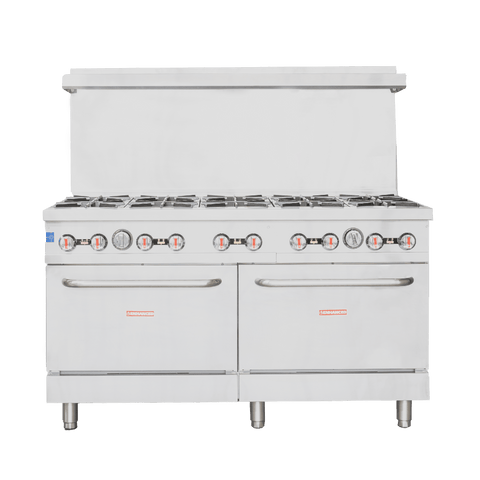 ER-10 Enhanced 60" Gas Range, 10 Burner with Oven