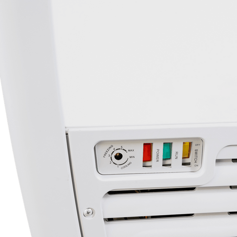 ERI-260 Enhanced Freezer, sliding flat glass lids, led lights inside, 40" wide, 2 baskets