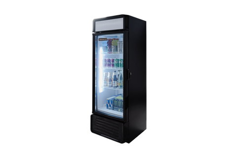 Enhanced Freezers XLS-215W Enhanced Upright Glass Door Merchandiser, 6.9 Cu. Ft., Black Exterior