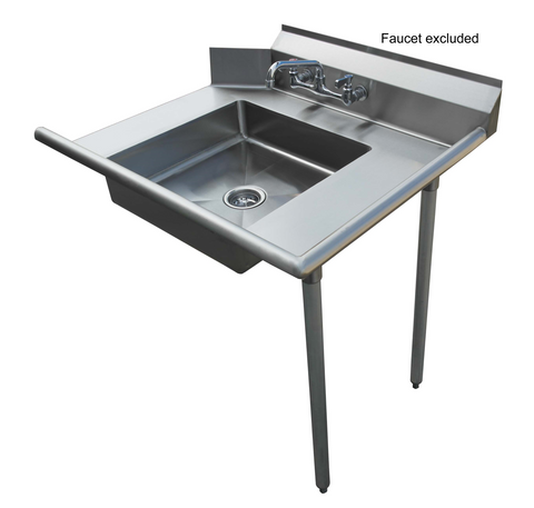 E-SDT-26R Enhanced Soiled dish table 30"X26\" pre-rinse bowl:20"X20"X5" Right side