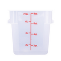 ESC8T Cresco Resco Food Storage Container, 8 Qt., Square, Translucent-Enhanced Smallwares