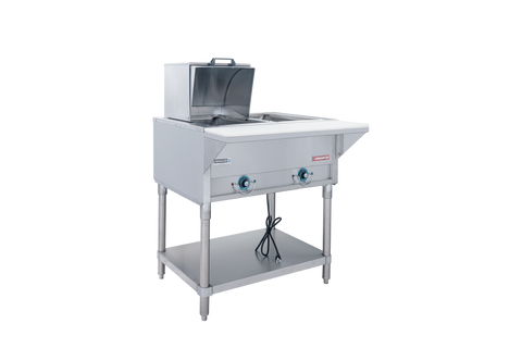 Enhanced SS & Equipment E-STRTC-142112 Steam Table Roll Top Cover 14"x21.5"x11-3/4"H, 18GA 304 Stainless Steel