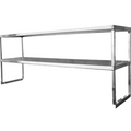 E-DOS-PT1472 Enhanced Overshelf, 14"X72"X48"H for prep table, Double tier-Enhanced SS & Equipment