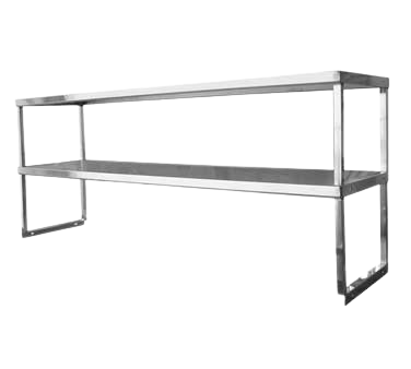 E-DOS-PT1472 Enhanced Overshelf, 14"X72"X48"H for prep table, Double tier-Enhanced SS & Equipment