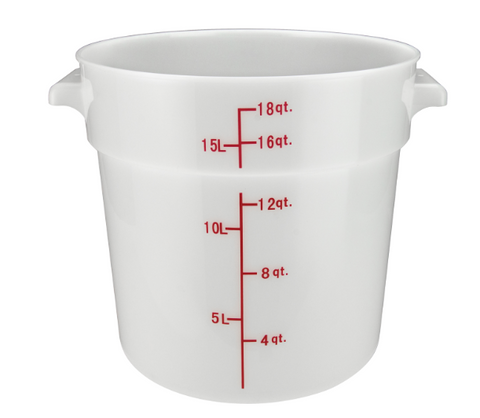 ERC18T Cresco Resco Round Food Container 18 qt, Translucent-Enhanced Smallwares