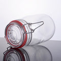 CW-11200F Enhanced 42 Oz. Glass Storage Jar with Lock Seal - EA-Enhanced Glassware