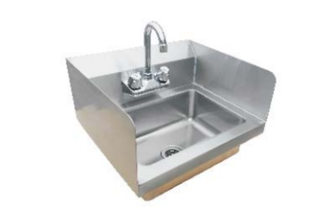 E-HS-17FB-SP Enhanced 17" Hand Sink Wall Mount with Splash Guards