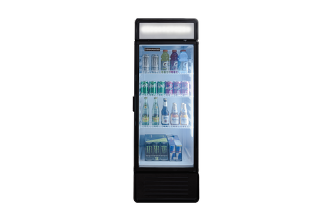 Enhanced Freezers XLS-215W Enhanced Upright Glass Door Merchandiser, 6.9 Cu. Ft., Black Exterior
