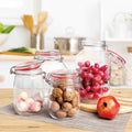 CW-11800F Enhanced 63 Oz. Glass Storage Jar with Lock Seal - EA-Enhanced Glassware