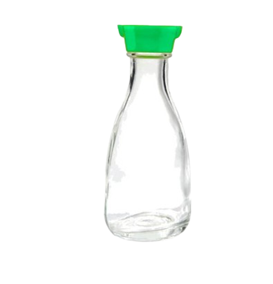 Town 19816 5 oz. Glass Green Top Soy Sauce Bottle