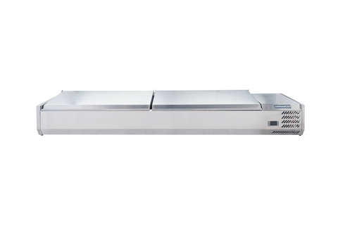 Enhanced Refrigeration CTSP-78-15-HC 78" W x 15" D Refrigerated Countertop Sandwich/Toppings Prep Station