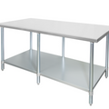 E-WTG-2496-418 Enhanced 24"D x 96"W Work Table with Galvanized Underself-Enhanced Stainless Steel