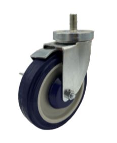 Enhanced Parts & Accessories ET11Z-513-P2-1-1 5" Universal Thread Swivel Caster with Brake, Set of 4