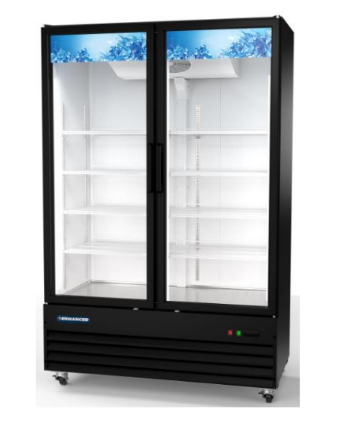 EGDM-54R-HC Enhanced Merchandiser Refrigerator 2-Glass doors, Black exterior
