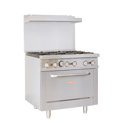ER-6 Enhanced RANGE 36" , 6 OPEN BURNERS