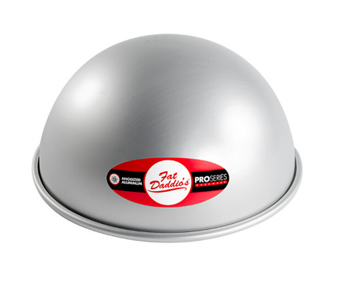 PHA-9 Fat Daddio's Hemisphere Pan, 9 in Dia x 4 1/2 in Deep, aluminum-Fat Daddios
