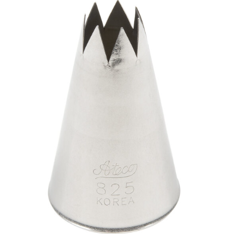Ateco 825 Open Star Stainless Steel Pastry Decorating Tip