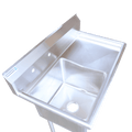 E-S1C181814-18R-316 Enhanced 18"D x 18"W Sink, 1 Tub with Right Drainboard-Enhanced SS & Equipment