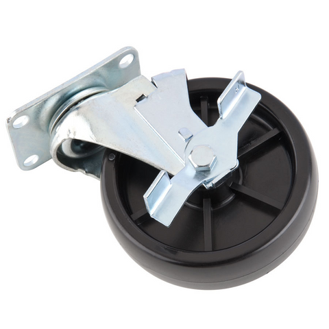 Enhanced SS & Equipment E-PBHC-5SB 5" Swivel Caster with Brake and Mounting Plate