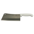 KWCLEAVERSS8 Cresco Resco CLEAVER 8" WHITE POLY HANDLE 420 HIGH CARBON-Enhanced Smallwares