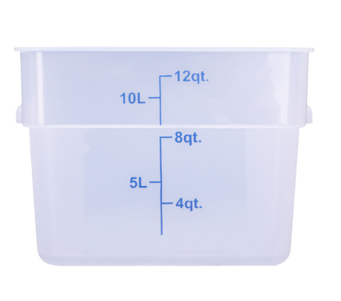 ESC12T Cresco Resco Food Storage Container, 12 Qt., Square, Translucent-Enhanced Smallwares