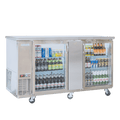 EBB-3G-SS-HC 70" Back Bar cooler Two glass doors with a durable stainless steel top-Enhanced Refrigeration