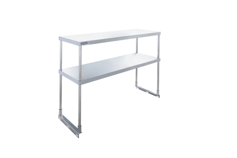 Enhanced SS & Equipment E-DOS-1647 Enhanced Double Tier Stainless Steel Over Shelf, 16 x 46-7/8 x 32H