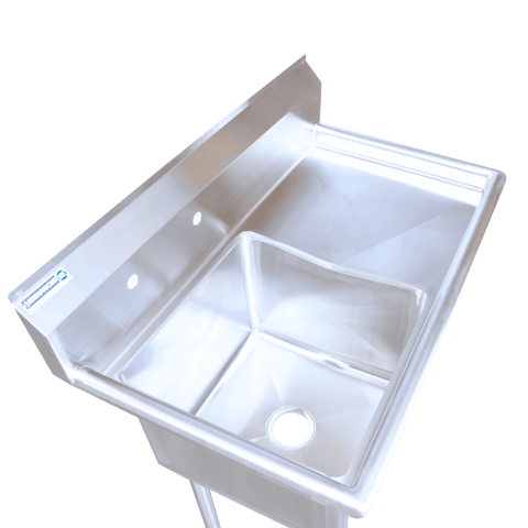 E-S1C181814-18R-316 Enhanced Sink 1-Tub 18"X18"X14\" 18" right drainboard 16GA