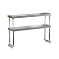 E-OSDA-1248 OSD-1248 Enhanced Double over shelf, adjustable, 12"x48\" Stainless Steel-Enhanced Stainless Steel